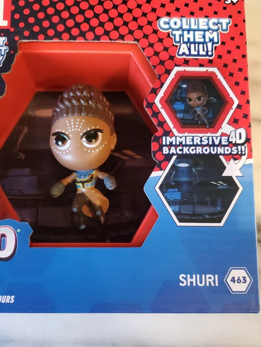 Marvel Shuri Wow Pods 4D Figure - Blue and Red Box